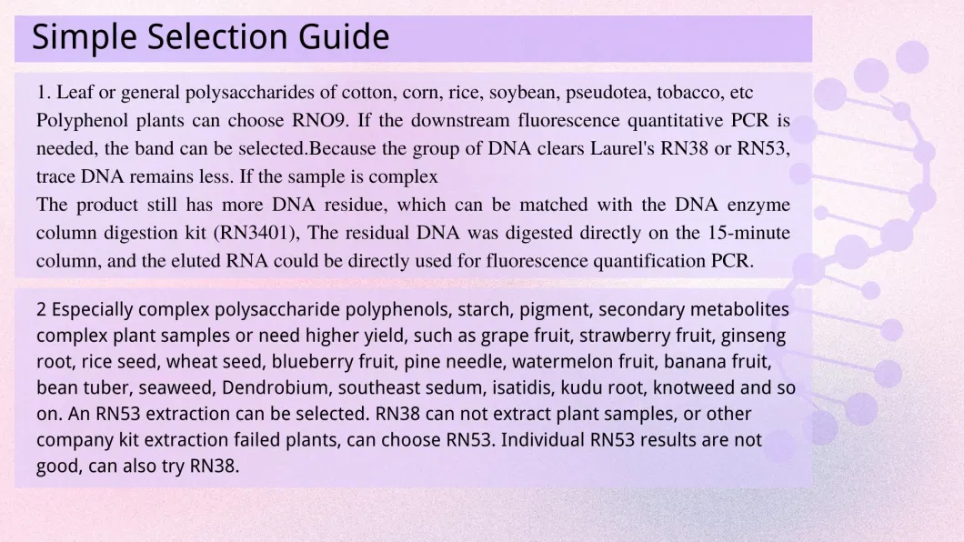 Rn09-Easyspin Plant Rna Rapid Extraction Kit Ivd Test Equipment